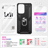 LeYi for Motorola Moto G Stylus 5G 2024 Case, Motorola G Stylus 5G 2024 Phone Case with Glass Screen Protector Replacement, Military-Grade Shockproof Magnetic Ring Stand Cell Android Case Cover