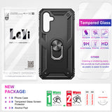 LeYi for Samsung Galaxy A54 5G Case with Glass Screen Protector Replacement, Military-Grade Shockproof Magnetic Ring Stand Cell Android Case Cover