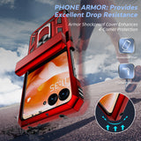 LeYi for Motorola-Moto Razr 2024 Case: [Military-Grade] Cellphone Case Cover with Magnetic Ring Kickstand for Moto Razr 2024