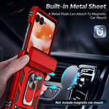 LeYi for Motorola-Moto Razr 2024 Case: [Military-Grade] Cellphone Case Cover with Magnetic Ring Kickstand for Moto Razr 2024