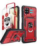 LeYi for Samsung Galaxy A12 Phone Case: Samsung Galaxy A12 Case with 2 Tempered Glass Screen Pro Maxtector, Slide Camera Cover, Ring Stand Holder, Heavy Duty Shockproof para Samsung Galaxy A 12 Cover for Women Girl