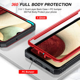LeYi for Samsung Galaxy A12 Phone Case: Samsung Galaxy A12 Case with 2 Tempered Glass Screen Pro Maxtector, Slide Camera Cover, Ring Stand Holder, Heavy Duty Shockproof para Samsung Galaxy A 12 Cover for Women Girl