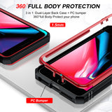 LeYi for iPhone 6/7/8 Plus-5G Phone Case: 6/7/8 Plus 5G Case with Screen Protector X 2, Slide Camera Cover with Magnetic Stand, Heavy Duty Shockproof para 6/7/8 Plus Case for Women Girl