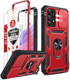 LeYi for Samsung Galaxy A53-5G Phone Case: Samsung A53 5G Case with Screen Protector X 2, Slide Camera Cover with Magnetic Stand, Heavy Duty Shockproof para A 53 Case for Women Girl