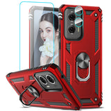 LeYi for Motorola Moto G Stylus 5G 2024 Case, Motorola G Stylus 5G 2024 Phone Case with Glass Screen Protector Replacement, Military-Grade Shockproof Magnetic Ring Stand Cell Android Case Cover