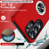 LeYi for Samsung Galaxy S26 Ultra Case with Glass Screen Protector and Lens Protector, Shockproof Heavy Duty Protective Slim Fit Samsung Galaxy S26 Ultra Cell Phone Case Cover with Rotatable Ring Holder Magnetic Kickstand for Women