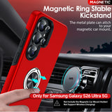 LeYi for Samsung Galaxy S26 Ultra Case with Glass Screen Protector and Lens Protector, Shockproof Heavy Duty Protective Slim Fit Samsung Galaxy S26 Ultra Cell Phone Case Cover with Rotatable Ring Holder Magnetic Kickstand for Women