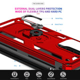 LeYi for Motorola Moto G Stylus 5G 2024 Case, Motorola G Stylus 5G 2024 Phone Case with Glass Screen Protector Replacement, Military-Grade Shockproof Magnetic Ring Stand Cell Android Case Cover