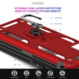 LeYi for Samsung Galaxy A51 Case with Glass Screen Protector Replacement, Military-Grade Shockproof Magnetic Ring Stand Cell Android Case Cover