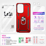 LeYi for Motorola Moto G Stylus 5G 2024 Case, Motorola G Stylus 5G 2024 Phone Case with Glass Screen Protector Replacement, Military-Grade Shockproof Magnetic Ring Stand Cell Android Case Cover