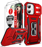 LeYi for iPhone 17 Phone Case, with Camera Lens Cover Slider, Ring Stand Holder Military Grade Protective Shockproof Armour Cover for i Phone 17