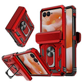 LeYi for Motorola-Moto Razr 2024 Case: [Military-Grade] Cellphone Case Cover with Magnetic Ring Kickstand for Moto Razr 2024