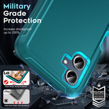 LeYi for Samsung-Galaxy-A06 Case with Screen Protector X1, Samsung Galaxy A06 Case 3 in 1 Rugged Shockproof Android Cover Funda A06