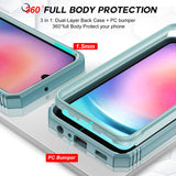 LeYi for Samsung Galaxy A25 5G Phone Case: Samsung Galaxy A25 Case with 2 Tempered Glass Screen Pro Maxtector, Slide Camera Cover, Ring Stand Holder, Heavy Duty Shockproof para Samsung Galaxy A25 Cover for Women Girl