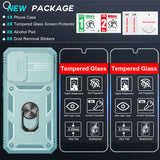 LeYi for Samsung Galaxy A34 5G Phone Case: Samsung Galaxy A34 Case with 2 Tempered Glass Screen Pro Maxtector, Slide Camera Cover, Ring Stand Holder, Heavy Duty Shockproof para Samsung Galaxy A34 Cover for Women Girl