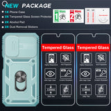 LeYi for Samsung Galaxy A25 5G Phone Case: Samsung Galaxy A25 Case with 2 Tempered Glass Screen Pro Maxtector, Slide Camera Cover, Ring Stand Holder, Heavy Duty Shockproof para Samsung Galaxy A25 Cover for Women Girl