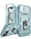 LeYi for iPhone 15 Plus 5G Phone Case:iPhone 15 Plus 5G Case with Screen Protector X 2, Slide Camera Cover with Magnetic Stand, Heavy Duty Shockproof para i Phone 15 Plus Case for Women Girl