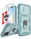 LeYi for Samsung Galaxy A34 5G Phone Case: Samsung Galaxy A34 Case with 2 Tempered Glass Screen Pro Maxtector, Slide Camera Cover, Ring Stand Holder, Heavy Duty Shockproof para Samsung Galaxy A34 Cover for Women Girl
