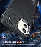 LeYi for iPhone 12/12 Pro Case with Screen Protector, Dual Layer Protective Hard PC Back & Soft Bumper Resilient Shock Absorb Case Cover for iPhone 12/12 Pro Phone