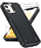 LeYi for iPhone 12/12 Pro Case with Screen Protector, Dual Layer Protective Hard PC Back & Soft Bumper Resilient Shock Absorb Case Cover for iPhone 12/12 Pro Phone