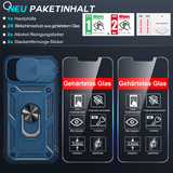 LeYi for iPhone 14 Phone Case: iPhone 14 Case with 2 Tempered Glass Screen Protector, Slide Camera Cover, Ring Stand Holder, Heavy Duty Shockproof para i Phone 14 Cover for Women Girl