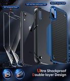 LeYi for iPhone XR Case with Screen Protector, Dual Layer Protective Hard PC Back & Soft Bumper Resilient Shock Absorb Case Cover for iPhone XR Phone