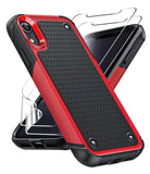 LeYi for iPhone XR Case with Screen Protector, Dual Layer Protective Hard PC Back & Soft Bumper Resilient Shock Absorb Case Cover for iPhone XR Phone