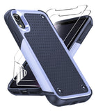 LeYi for iPhone XR Case with Screen Protector, Dual Layer Protective Hard PC Back & Soft Bumper Resilient Shock Absorb Case Cover for iPhone XR Phone