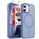 LeYi for iPhone-12 Mini Cases Green with Screen Protector X2 + Camera Cover X2:[ MagSafe Compatible] Magnetic Military Grade Protective Slim Phone Case for iPhone 12 Mini