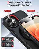 LeYi for iPhone-12 Mini Cases Green with Screen Protector X2 + Camera Cover X2:[ MagSafe Compatible] Magnetic Military Grade Protective Slim Phone Case for iPhone 12 Mini