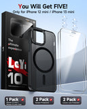 LeYi for iPhone-12 Mini Cases Green with Screen Protector X2 + Camera Cover X2:[ MagSafe Compatible] Magnetic Military Grade Protective Slim Phone Case for iPhone 12 Mini