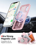 LeYi for iPhone-12 Pro Max Cases Green with Screen Protector X2 + Camera Cover X2:[ MagSafe Compatible] Magnetic Military Grade Protective Slim Phone Case for iPhone 12 Pro Max Black
