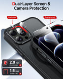 LeYi for iPhone-12 Pro Max Cases Green with Screen Protector X2 + Camera Cover X2:[ MagSafe Compatible] Magnetic Military Grade Protective Slim Phone Case for iPhone 12 Pro Max Black