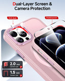 LeYi for iPhone-12 Pro Max Cases Green with Screen Protector X2 + Camera Cover X2:[ MagSafe Compatible] Magnetic Military Grade Protective Slim Phone Case for iPhone 12 Pro Max Black