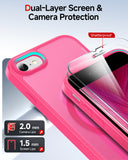 LeYi for iPhone SE Case iPhone 8 Phone Cases with Screen Protector X2 Camera CoverX2 iPhone 7 Case SE3 3rd Generation 2022 SE2 2nd Gen 2020 for Magsafe Magnetic Girls Kids iPhone8 iPhone7