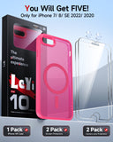 LeYi for iPhone SE Case iPhone 8 Phone Cases with Screen Protector X2 Camera CoverX2 iPhone 7 Case SE3 3rd Generation 2022 SE2 2nd Gen 2020 for Magsafe Magnetic Girls Kids iPhone8 iPhone7