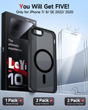 LeYi for iPhone SE Case iPhone 8 Phone Cases with Screen Protector X2 Camera CoverX2 iPhone 7 Case SE3 3rd Generation 2022 SE2 2nd Gen 2020 for Magsafe Magnetic Girls Kids iPhone8 iPhone7