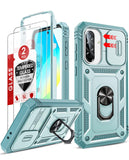 LeYi for Samsung Galaxy A36-5G Phone Case: Samsung A36 5G Case with Screen Protector X 2, Slide Camera Cover with Magnetic Stand, Heavy Duty Shockproof para A 36 Case for Women Girl