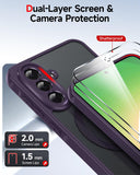 LeYi for Samsung Galaxy A56 5G- Case: Compatible with Mag-Safe with Screen Protector, Military-Grade Matte Translucent Soft-Touch Skin Funda para A 56 Cover