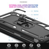 LeYi for Samsung Galaxy A70 Case with Glass Screen Protector Replacement, Military-Grade Shockproof Magnetic Ring Stand Cell Android Case Cover
