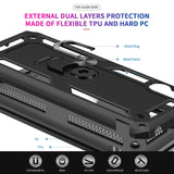 LeYi for Samsung Galaxy S20 FE Case with Glass Screen Protector Replacement, Military-Grade Shockproof Magnetic Ring Stand Cell Android Case Cover