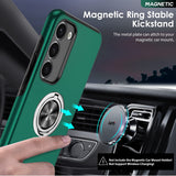 LeYi for Samsung Galaxy S23 Plus Case, Shockproof Heavy Duty Protective Slim Fit Samsung Galaxy S23 Plus Cell Phone Case Cover with Rotatable Ring Holder Magnetic Kickstand for Women