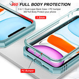 LeYi for iPhone 11 Phone Case: iPhone 11 Case with 2 Tempered Glass Screen Protector, Slide Camera Cover, Ring Stand Holder, Heavy Duty Shockproof para iPhone 11 Cover for Women Girl