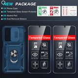 LeYi for Samsung Galaxy A26 5G Phone Case: Samsung Galaxy A26 Case with 2 Tempered Glass Screen Pro Maxtector, Slide Camera Cover, Ring Stand Holder, Heavy Duty Shockproof para Samsung Galaxy A26 Cover for Women Girl
