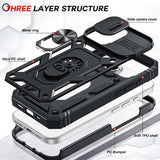 LeYi for iPhone 16 Plus Phone Case: iPhone 16 Plus Case with 2 Tempered Glass Screen Protector, Slide Camera Cover, Ring Stand Holder, Heavy Duty Shockproof para iPhone 16 Plus Cover for Women Girl