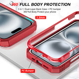 LeYi for iPhone 16 Plus Phone Case: iPhone 16 Plus Case with 2 Tempered Glass Screen Protector, Slide Camera Cover, Ring Stand Holder, Heavy Duty Shockproof para iPhone 16 Plus Cover for Women Girl