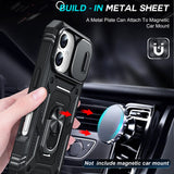 LeYi for iPhone 16 Phone Case: iPhone 16 Case with 2 Tempered Glass Screen Protector, Slide Camera Cover, Ring Stand Holder, Heavy Duty Shockproof para iPhone 16 Cover for Women Girl