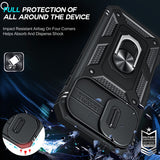 LeYi for iPhone 16 Phone Case: iPhone 16 Case with 2 Tempered Glass Screen Protector, Slide Camera Cover, Ring Stand Holder, Heavy Duty Shockproof para iPhone 16 Cover for Women Girl