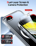 LeYi for iPhone SE Case iPhone 8 Phone Cases with Screen Protector X2 Camera CoverX2 iPhone 7 Case SE3 3rd Generation 2022 SE2 2nd Gen 2020 for Magsafe Magnetic Girls Kids iPhone8 iPhone7 Clear