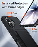 LeYi for iPhone-17-Wallet Case: Card Holder Cover Funda para Military Grade Heavy Duty Protective Women Phone17 case Black